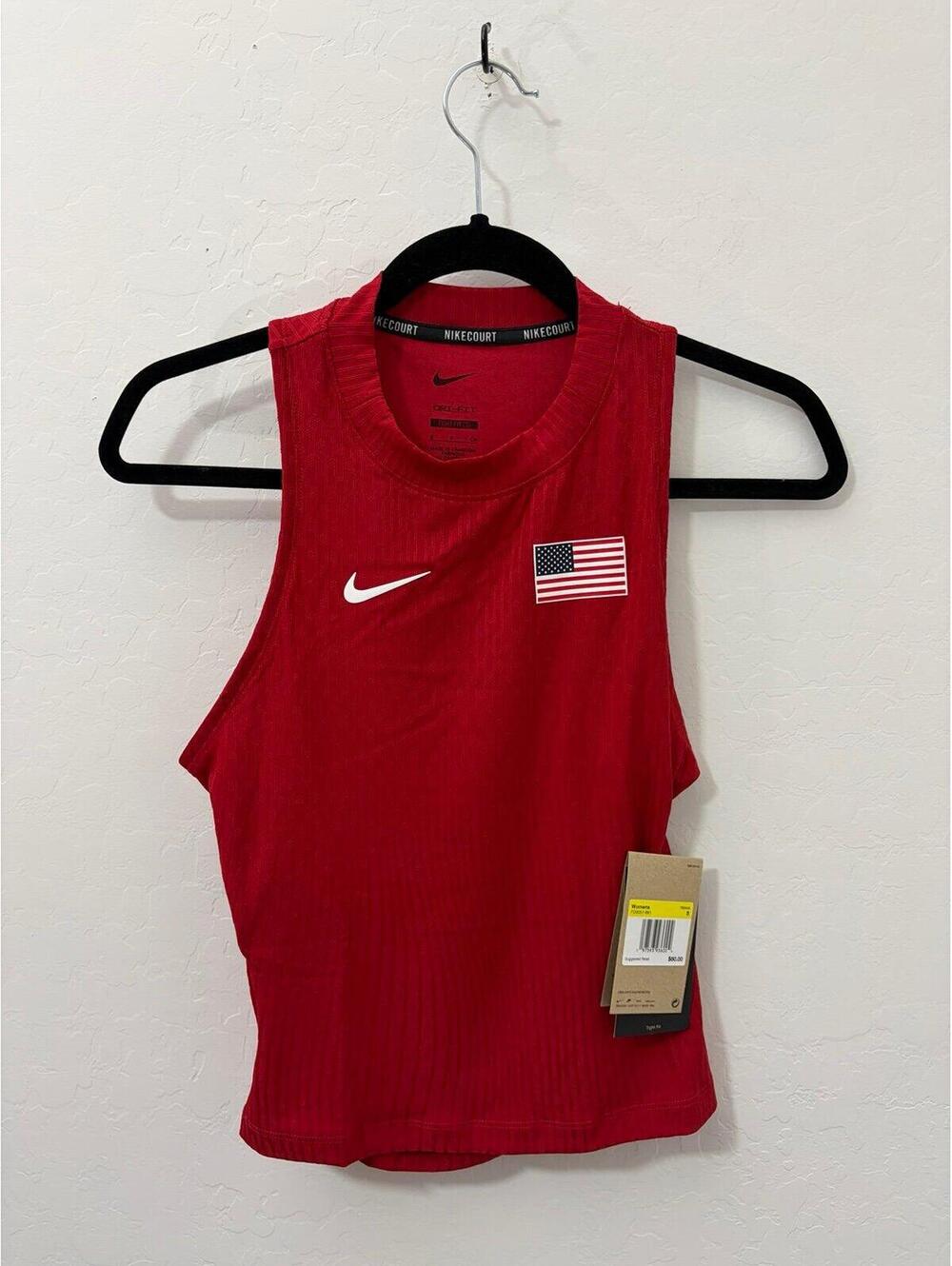 New Nike Pro Elite Team USA Players Nike Court Tennis Singlet FD9057-691 Size S